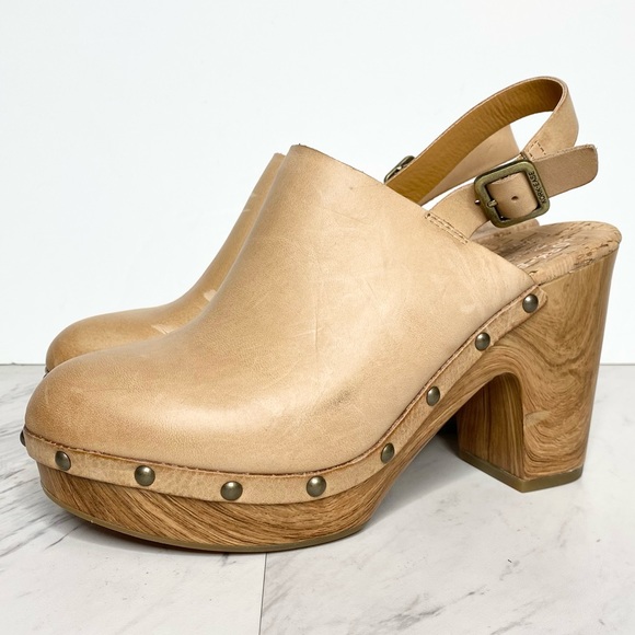 KorkEase Shoes New Kork Ease Darby Tan Leather Heeled Clog 8m